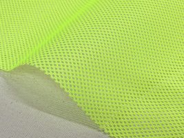 ネオンカラーのスポーツメッシュ無地蛍光イエロー