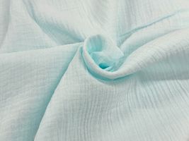 ニュアンスカラーの広幅ぽこぽこダブルガーゼパステルブルー