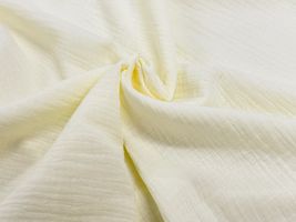 ニュアンスカラーの広幅ぽこぽこダブルガーゼペールイエロー