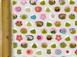 和柄シーチングプリント「桜もち」_拡大イメージ