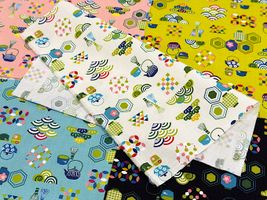 和柄シーチングプリント「茶道」_拡大イメージ
