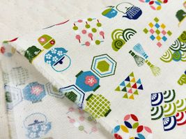 和柄シーチングプリント「茶道」_拡大イメージ