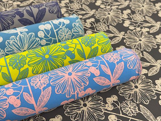 タスランナイロンプリント「Nordic flowers」