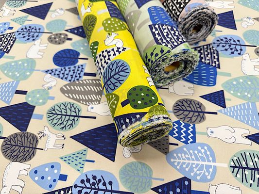 ナイロンオックスプリント「北欧の森と動物たち」