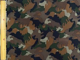 ナイロンオックスプリント「迷彩カモフラージュ」ダークグリーン系