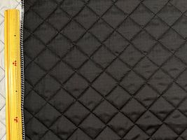 はっ水加工付きリップストップブラックキルトブラック