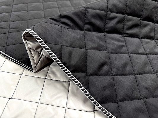 はっ水加工付きリップストップブラックキルト