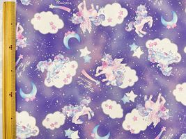 ポリエステルプリント「KIYOHARA ALL STARS」ドリーミーユニコーン/ネイビー