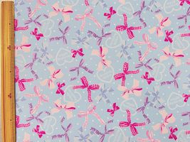 ポリエステルプリント「KIYOHARA ALL STARS」リボン/ライトブルー