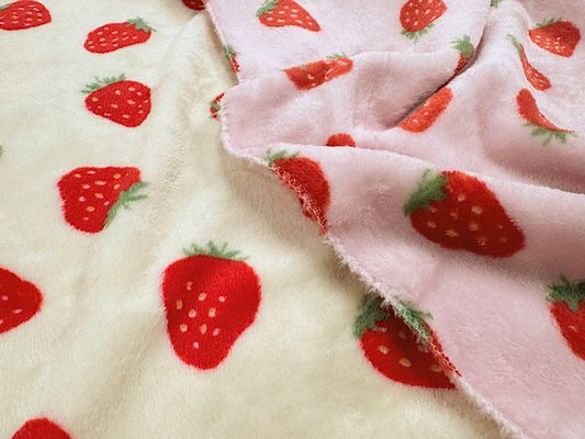 【現品限り特価】あったかフランミンプリント「いちご」