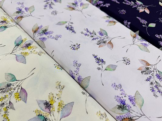 インクジェットポリエステルプリント「moment リーフフラワー」