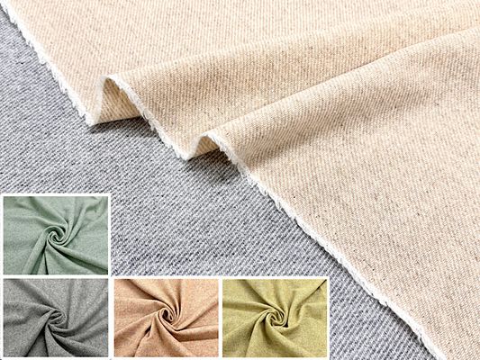 優しいカラーの尾州産ウールトップフラノ