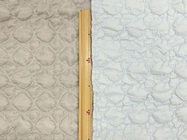 ぷくぷくリバーシブルキルティングペールブルー×グレー