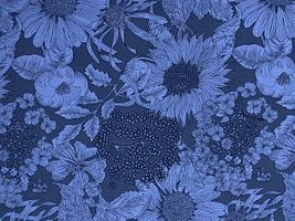 リバティプリントタナローン スイムダンクレアブルー花