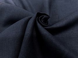 【現品限り特価】ざっくりとした広幅リネンツイル無地ネイビー