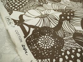 コットンこばやし 大花綿麻キャンバス アートフラワーセピア