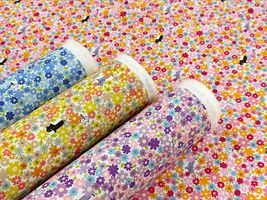 コットンこばやしブロードプリント「花とねこ」_拡大イメージ