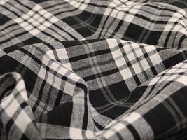 Exclusive Collection 先染綿麻タータンチェックモノトーン