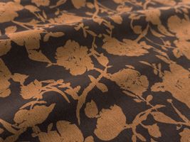 Exclusive Collection シルエットフラワーのコーデュロイプリントブラウン