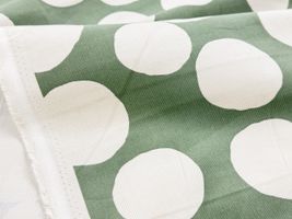 Exclusive Collection 雪だるまドットのコーデュロイプリントグリーン
