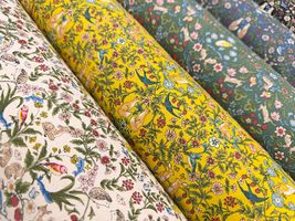 コットンキャンバスプリント「Damask Animals」_拡大イメージ