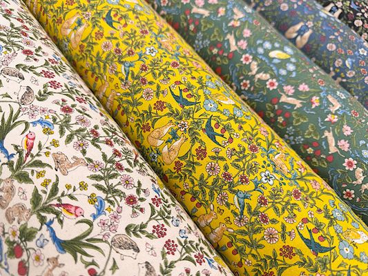 コットンキャンバスプリント「Damask Animals」