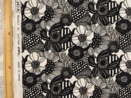 コットンこばやしコーデュロイプリント「アートフラワー」アイボリー