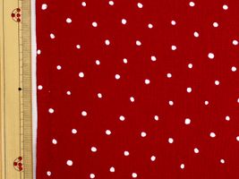 ソフトブロード ドットプリント(直径約2ミリ)レッド