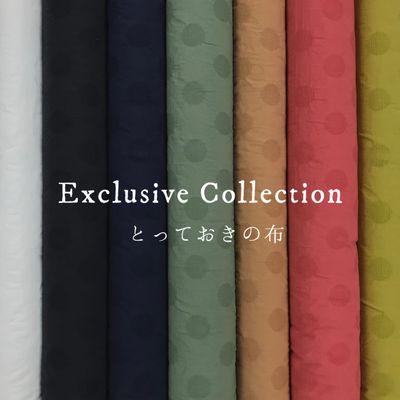 Exclusive Collection綿麻ドットジャガード(直径約3cm)