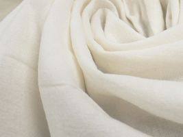 Exclusive Collection ベルギーリネン混 綿麻ダンガリーワッシャーオフ白