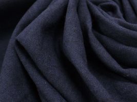 Exclusive Collection ベルギーリネン混 綿麻ダンガリーワッシャーネイビー