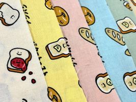シーチングプリント FOOD YURU「ほっこりパン柄」_拡大イメージ