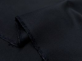 【現品限り特価】ロイヤルネイビーのウールポプリン_拡大イメージ