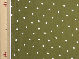 ソフトブロード ドットプリント(直径約2ミリ)カーキ