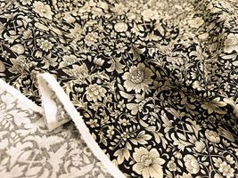 綿麻シーチングプリント「Botanical damask」_拡大イメージ