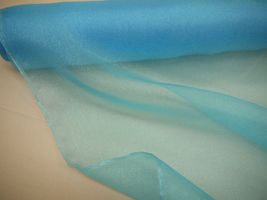 キラキラ オーガンジー水色