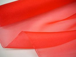 キラキラ オーガンジー赤