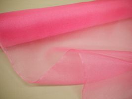 キラキラ オーガンジー濃ピンク