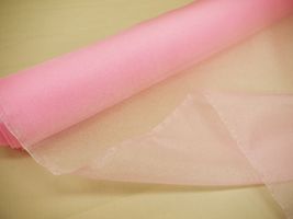 キラキラ オーガンジー淡ピンク