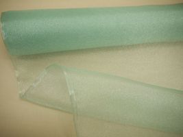 キラキラ オーガンジー淡緑