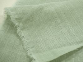 お洋服づくりのための スラブダブルガーゼナチュラルワッシャーペールグリーン
