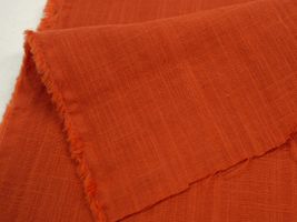 お洋服づくりのための スラブダブルガーゼナチュラルワッシャーオレンジ