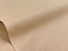 ニュアンスカラーの国産ハーフリネンキャンバス無地ベージュ