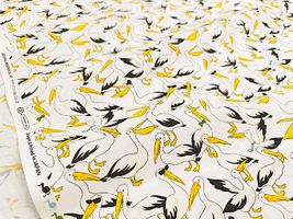 my piece of fabric ペリカンのシーチングプリント_拡大イメージ