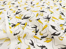 my piece of fabric ペリカンのシーチングプリント_拡大イメージ