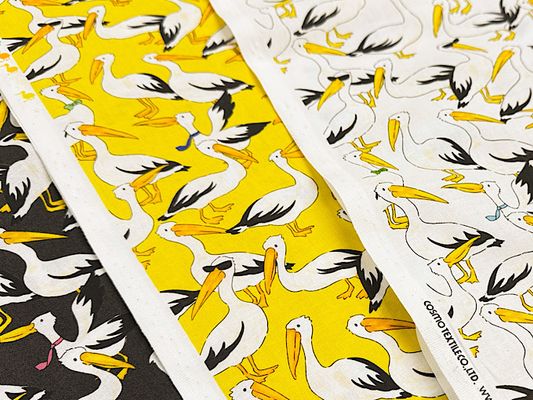 my piece of fabric ペリカンのシーチングプリント