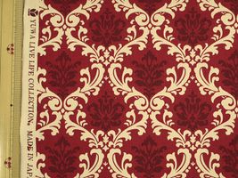 YUWA シーティングプリント「ダマスク」ワインレッド