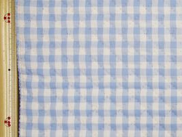 ６mmのギンガムキルティング水色
