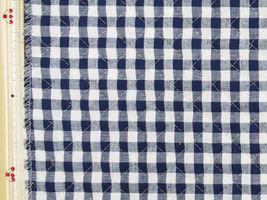 ６mmのギンガムキルティング紺