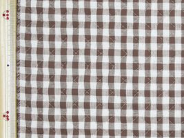 ６mmのギンガムキルティング茶